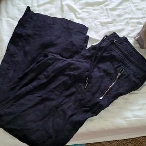 Linen wide leg pants
